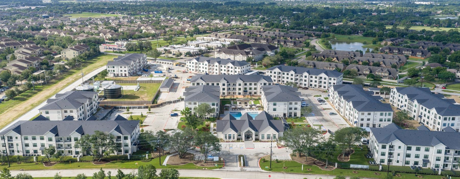 aerial view of a town
